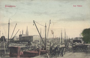 Alte Ansichtskarte Elmshorn Hafen