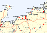 Landkarte Küste Mecklenburg - Vorpommern
