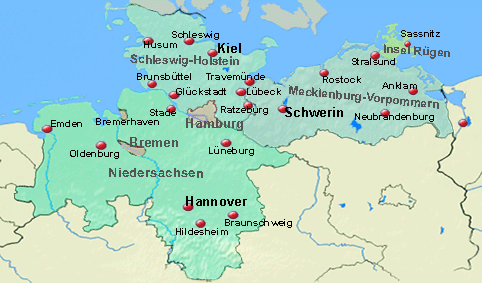 Norddeutschland Karte