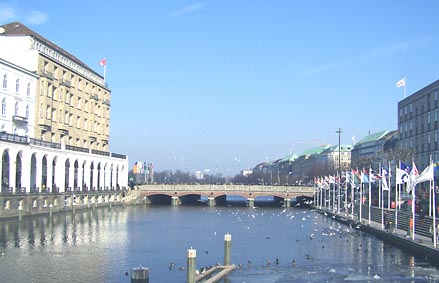 Alsterarkaden in Hamburg