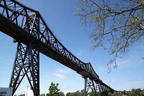 Eisenbahnbrcke ber den N.-O.-Kanal in Rendsburg